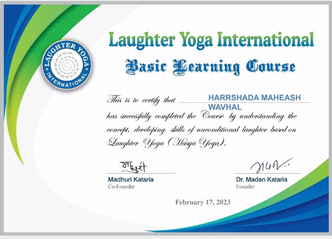 Medicine Yoga Certificate 1