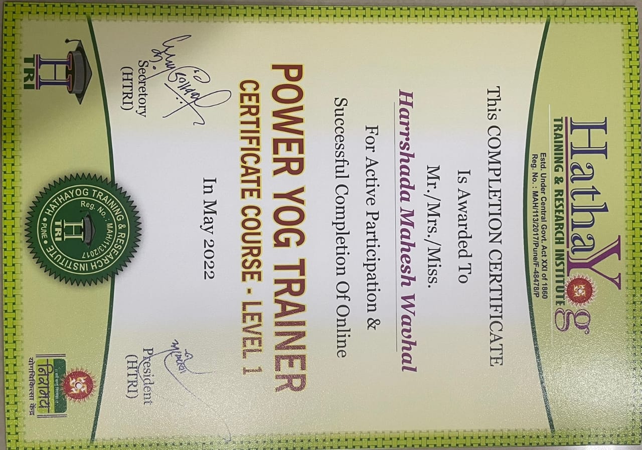 Medicine Yoga Certificate 9